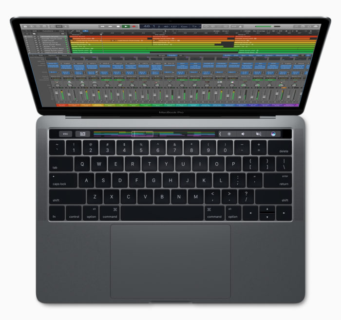 Logic Pro X users can now customize their controls with the Touch Bar on MacBook Pro. 
